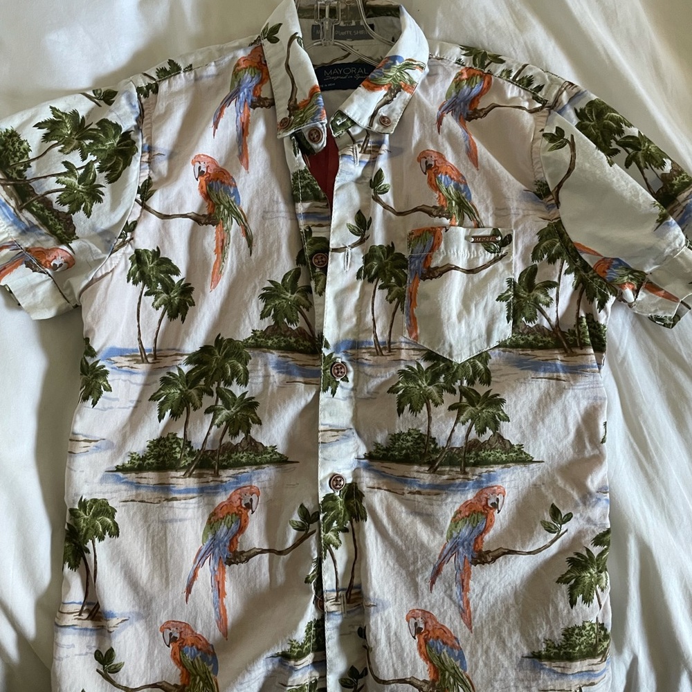 Mayoral Boys Shirt Parrot Theme EUC-Sz 5